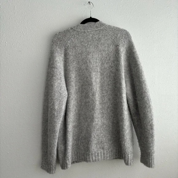 Banana Republic Alpaca Blend Oversized Heather Grey Cardigan with Pockets - Picture 5 of 7